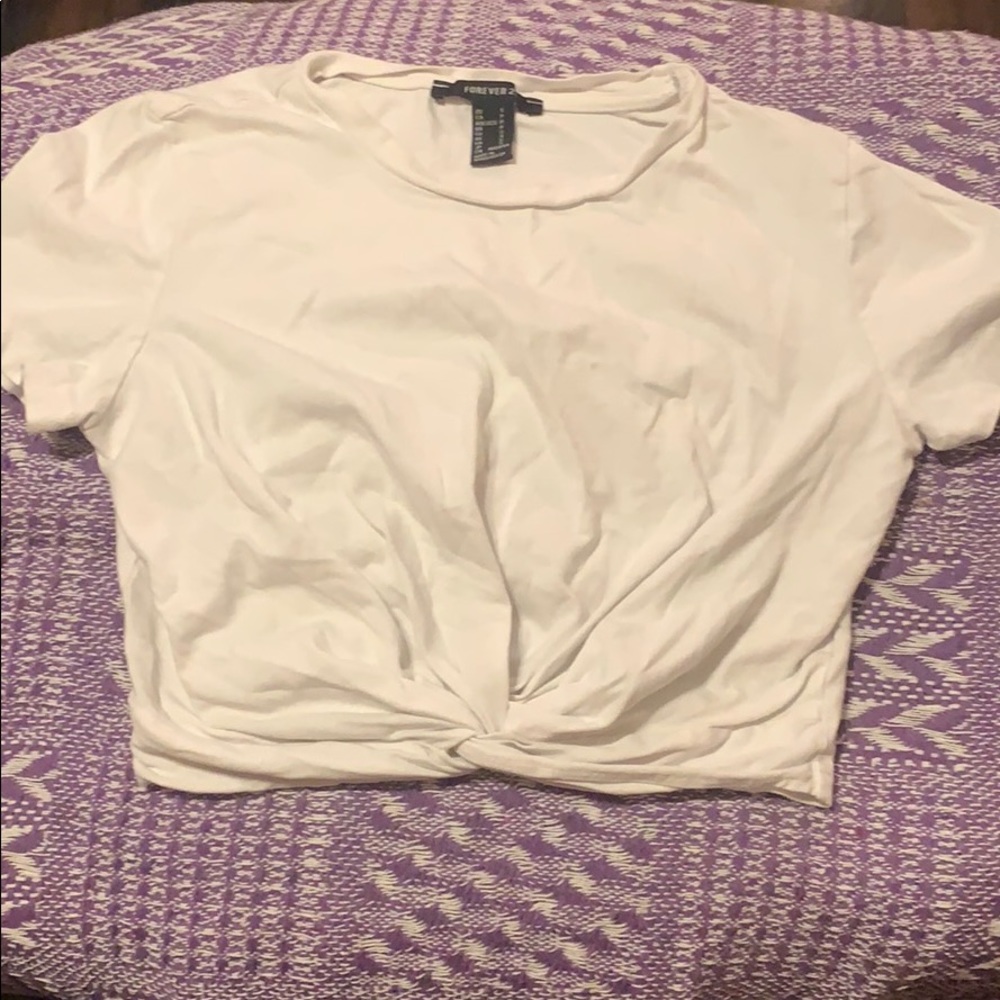 White crop top